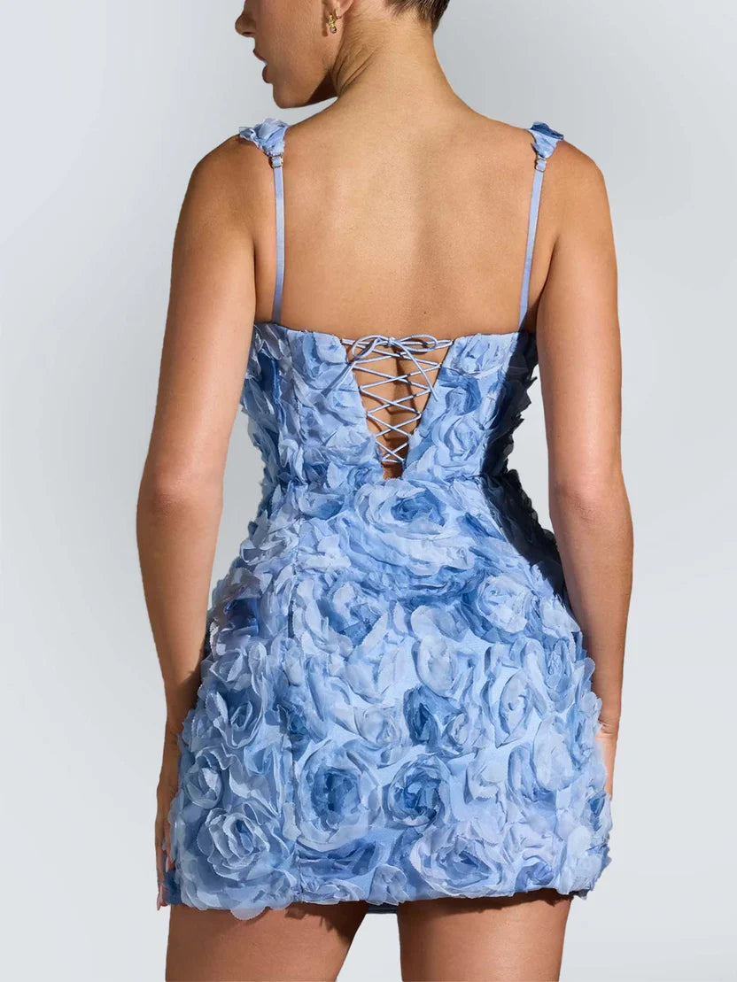 3D Floral Mini Dress