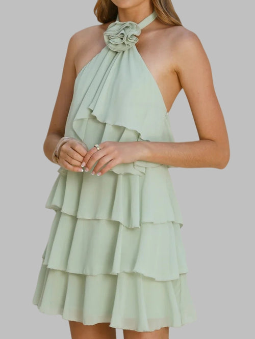 Backless Halter MINI Dress