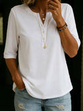 🔥 ClassicHenley Collar 100% Cotton T-shirt