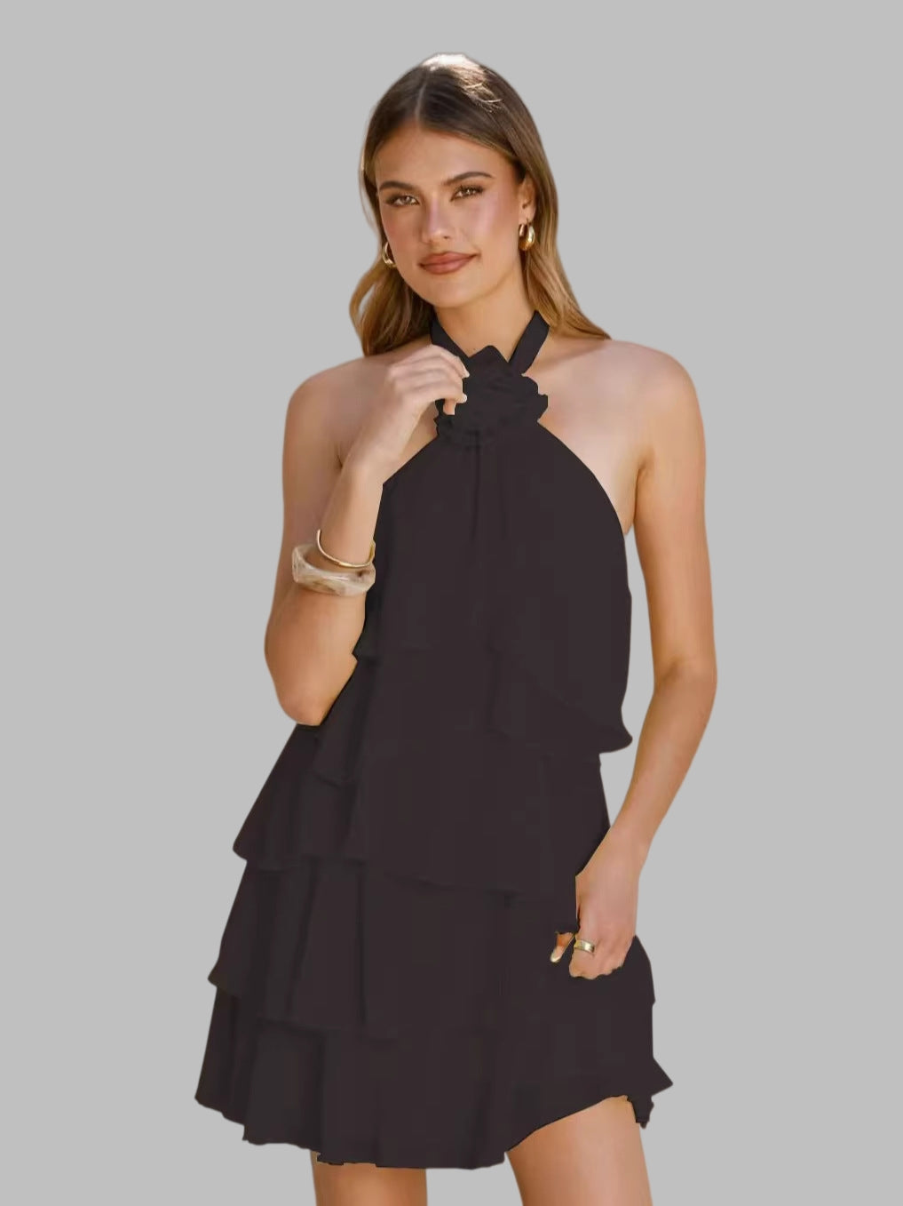 Backless Halter MINI Dress