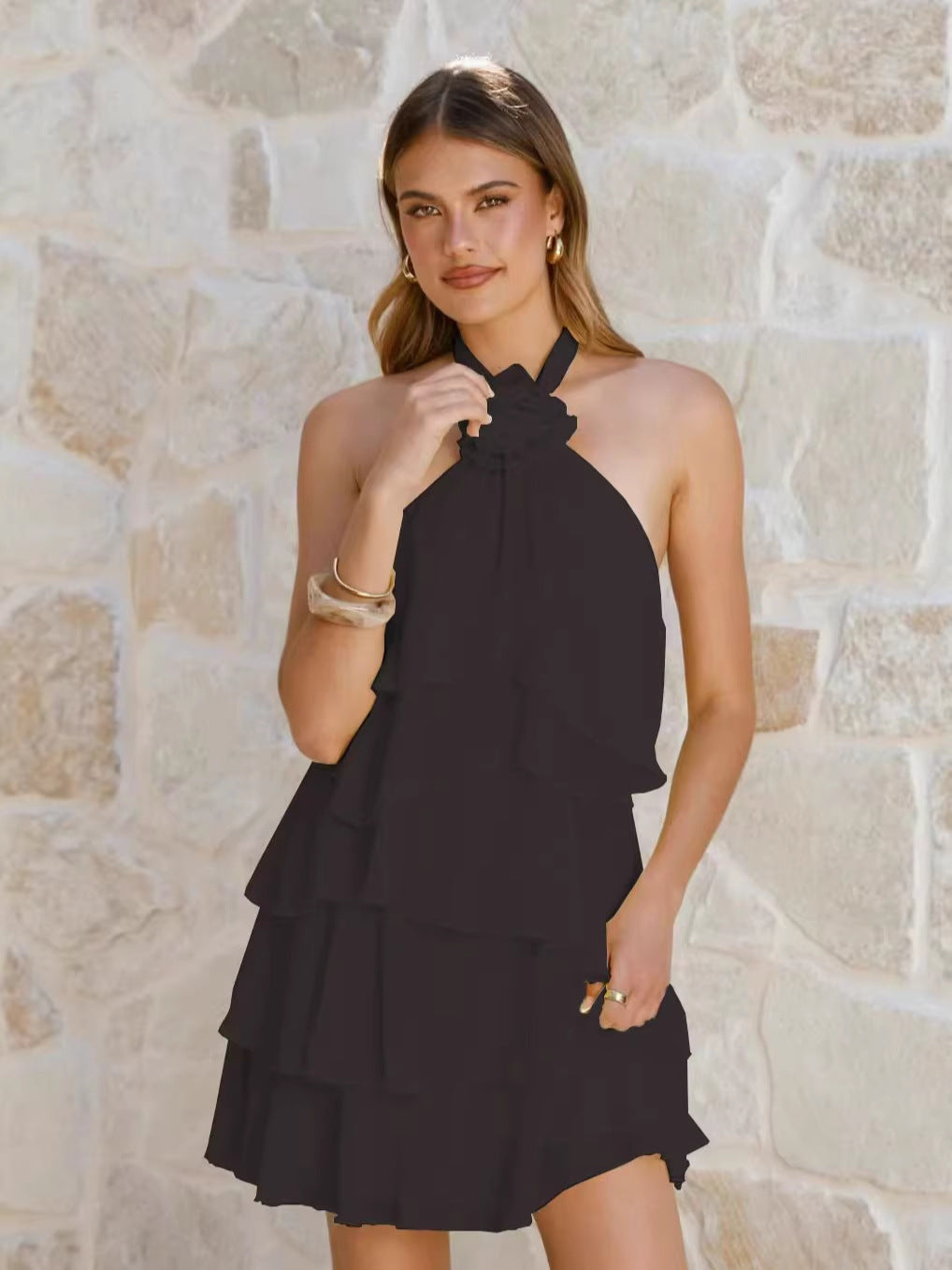 Backless Halter MINI Dress