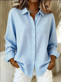🔥 Women's Casual Gingham Long Sleeve Button Down Shirt