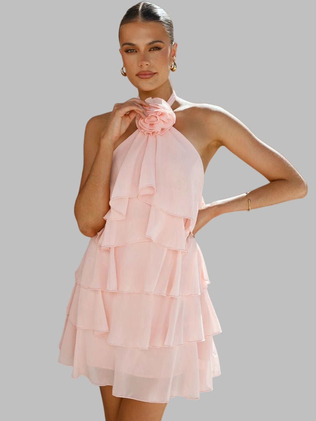 Backless Halter MINI Dress