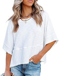 Women's Summer Casual Crewneck Batwing Half Sleeve T-Shirts