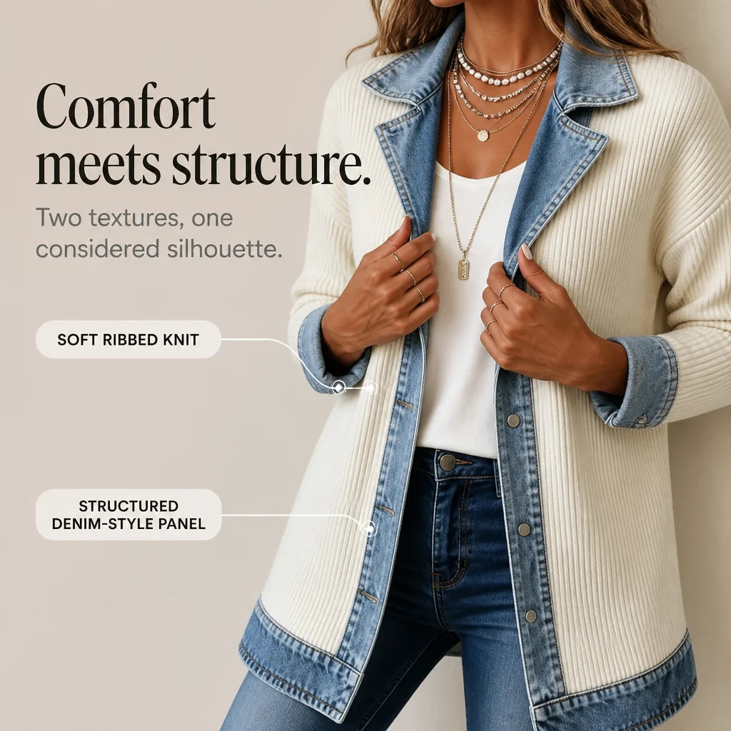 Textured Open-Front Jacket