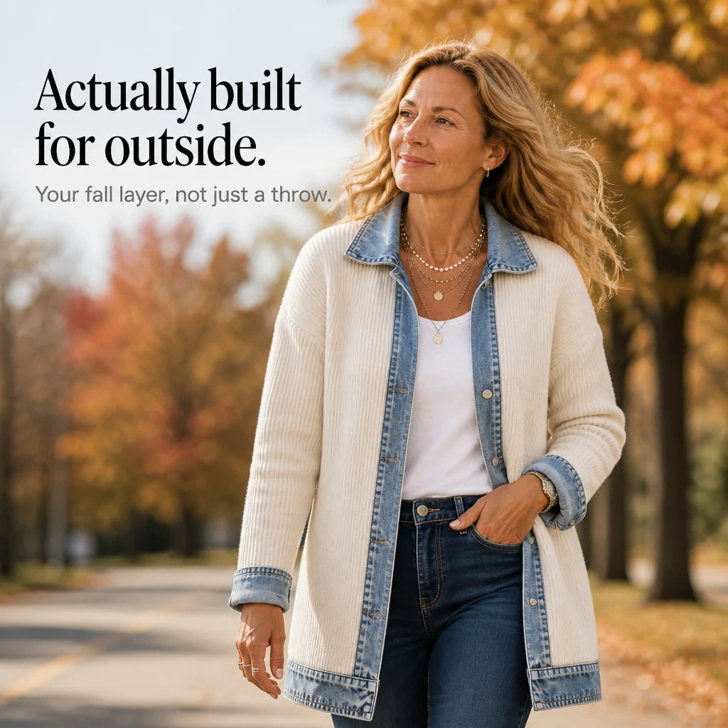 Textured Open-Front Jacket